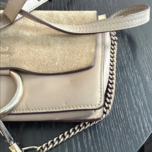 Chloe Gray / Tan and Gold Crossbody Bag - Picture 6 of 15
